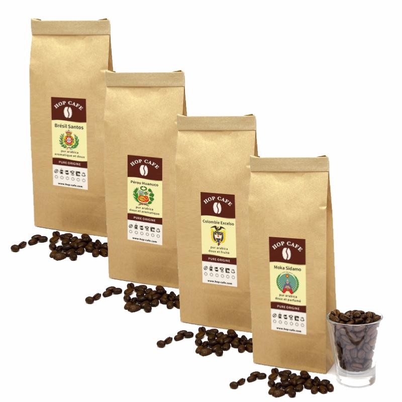 Pack Éco Café en grains Doux - 4 x 500g