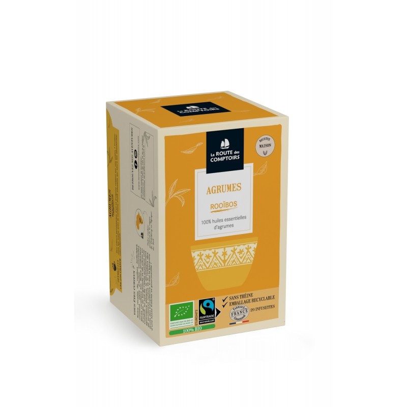 Rooibos Agrumes Bio - Boite de 20 sachets