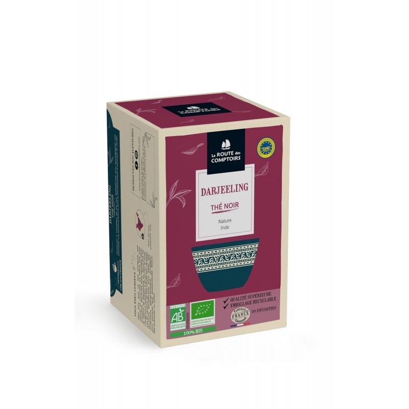 Thé Noir Darjeeling Bio - Boite de 20 sachets