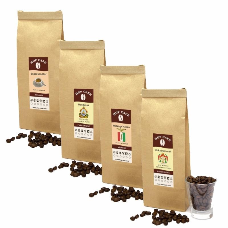 Pack Éco Café en grains Corsé - 4 x 500g