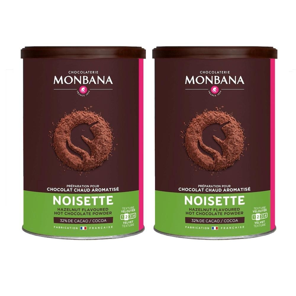 Chocolat Monbana en poudre arôme Noisette - 2 x 250g