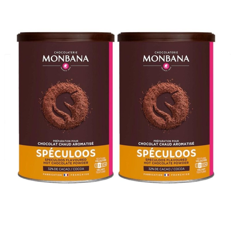 Chocolat Monbana en poudre arôme Spéculoos - 2 x 250g