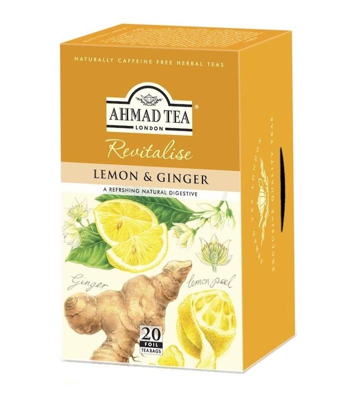 Infusion Ahmad Citron et gingembre - Boite de 20 sachets