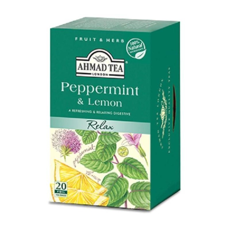 Infusion Ahmad Peppermint Citron - Boite de 20 sachets