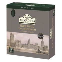 Thé noir Ahmad Earl Grey décaféiné - Boite de 100 sachets