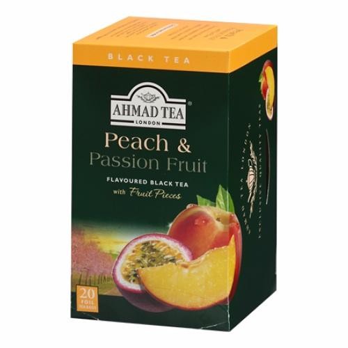 Thé noir Ahmad Pêche Fruit de la Passion - Boite de 20 sachets