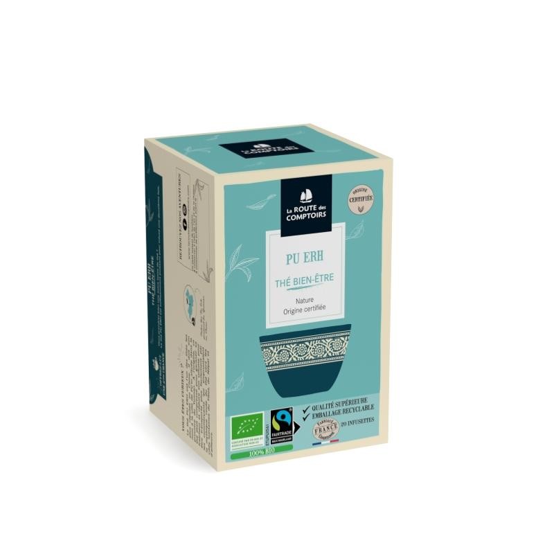 Thé Noir Pu Erh Bio - Boite de 20 sachets