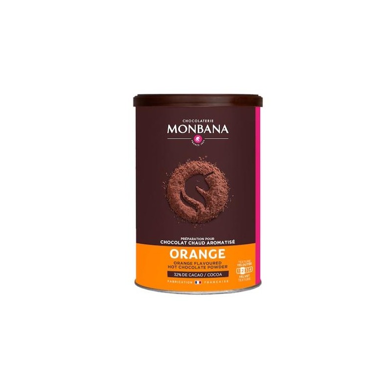 Chocolat en poudre aromatisé Orange de Monbana