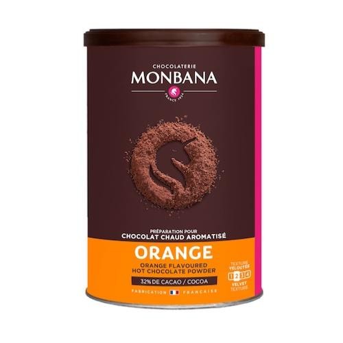 Chocolat en poudre aromatisé Orange de Monbana